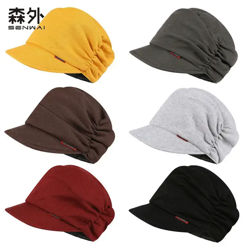 Women's Warm Pure Cotton Beret Cap Autumn Winter - Image 4