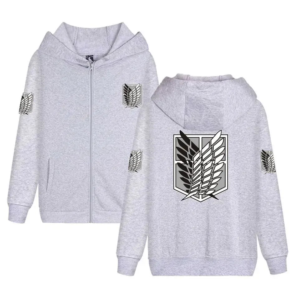 Attack on Titan Survey Corps Zipper Hoodie Navy Blue - Image 11