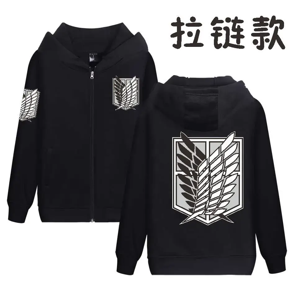 Attack on Titan Survey Corps Zipper Hoodie Navy Blue - Image 10