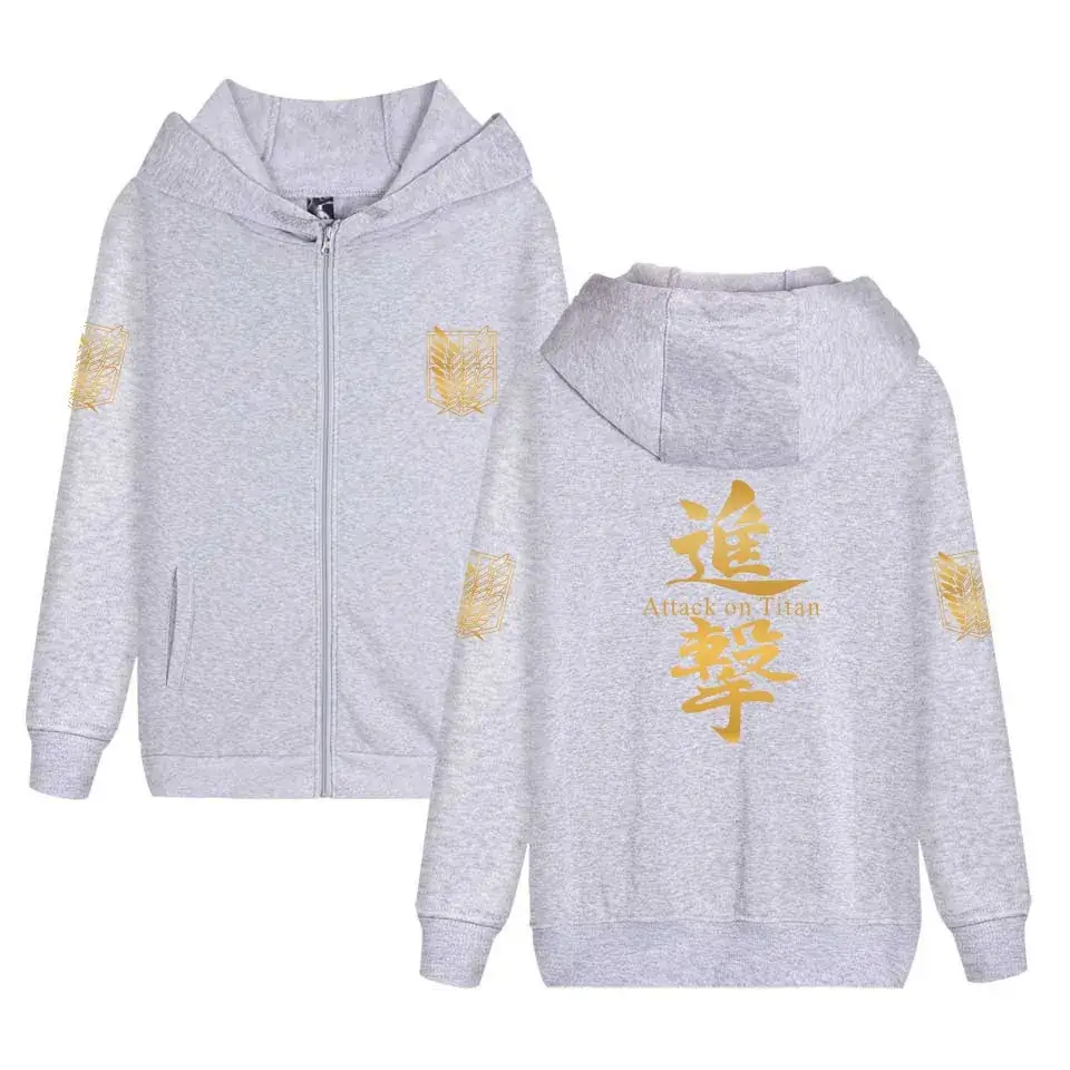 Attack on Titan Survey Corps Zipper Hoodie Navy Blue - Image 6