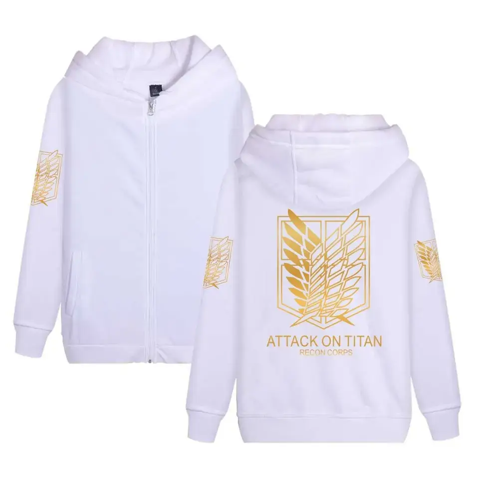Attack on Titan Survey Corps Zipper Hoodie Navy Blue - Image 9