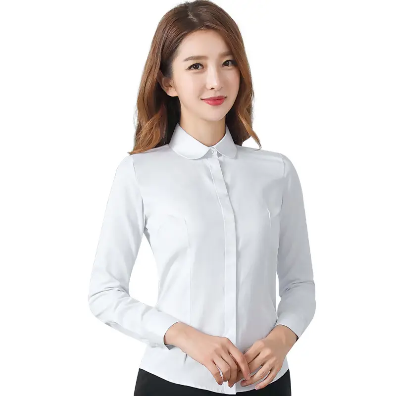 Women White Long Sleeve Shirt Anti Exposure Cotton 2024 - Image 5
