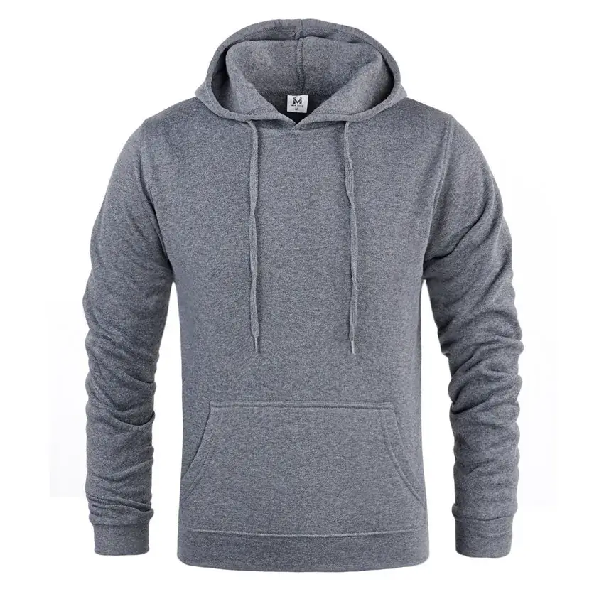 Men's Beige Cotton Hoodie with Cuff Sweat
