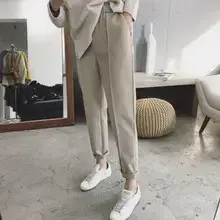 2025 Woolen High-Waisted Pants for Women Beige Black — feature 7