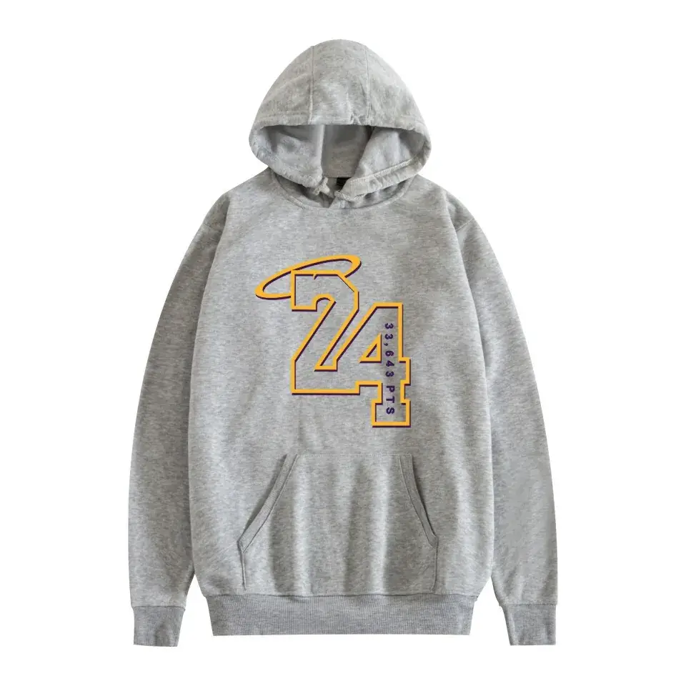Men's Grey Hooded Hoodie with "Love Black Maize" Print - Image 3