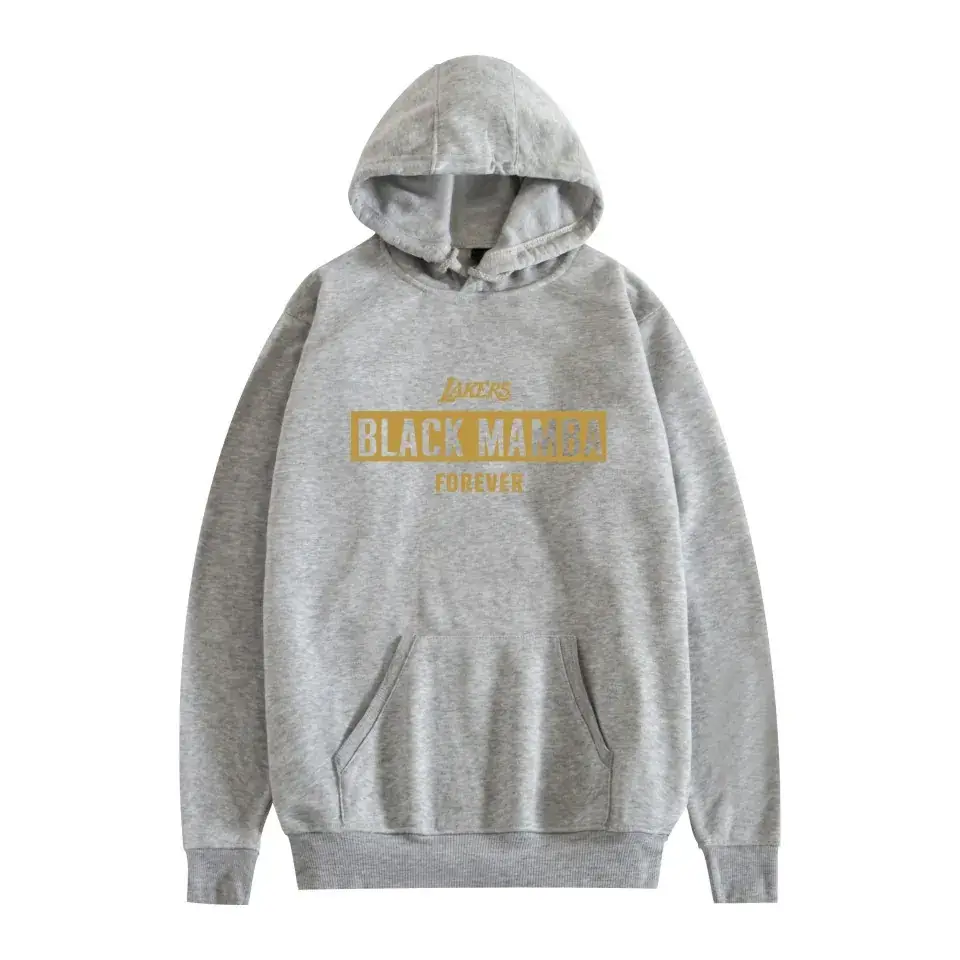 Men's Grey Hooded Hoodie with "Love Black Maize" Print - Image 9