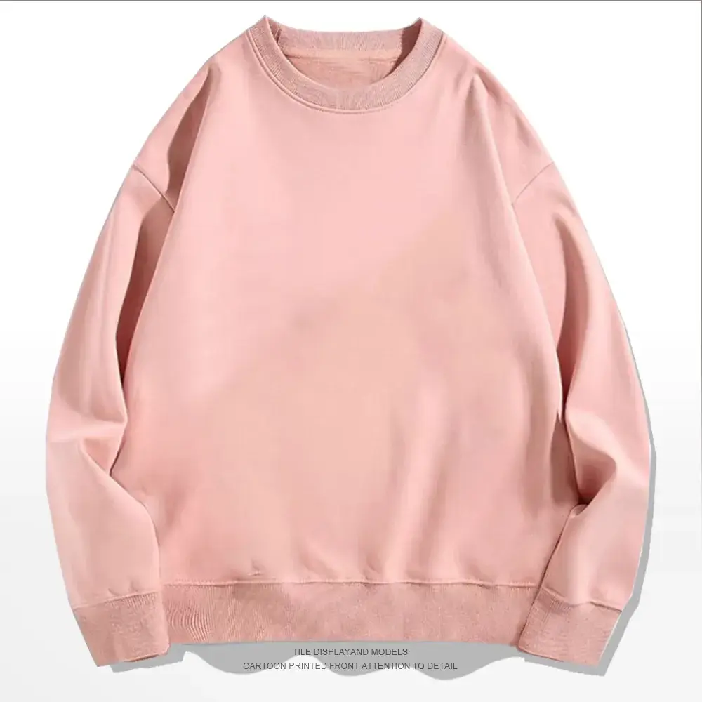 Men's Pink Sweatshirt Large Loose Shoulder Casual Wear