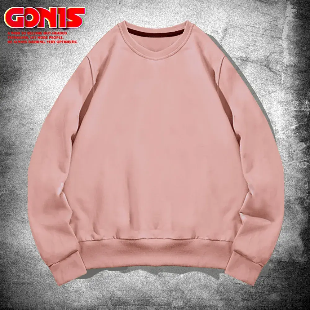 Men's Pink Sweatshirt Large Loose Shoulder Casual Wear
