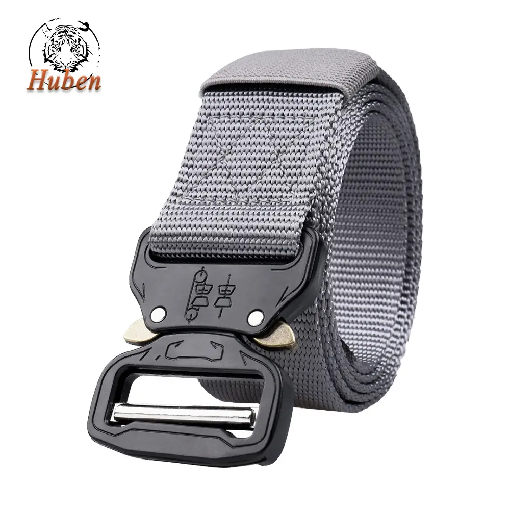 Men's Cobra Tactical Belt Gray Nylon 3.8" - Image 6