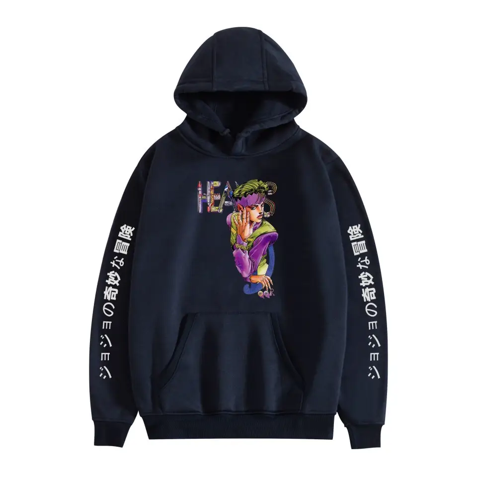 Anime Hooded Vests Gray with Jotaro Design - Image 21
