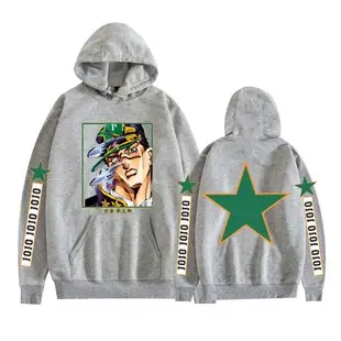 Anime Hooded Vests Gray with Jotaro Design — feature 3