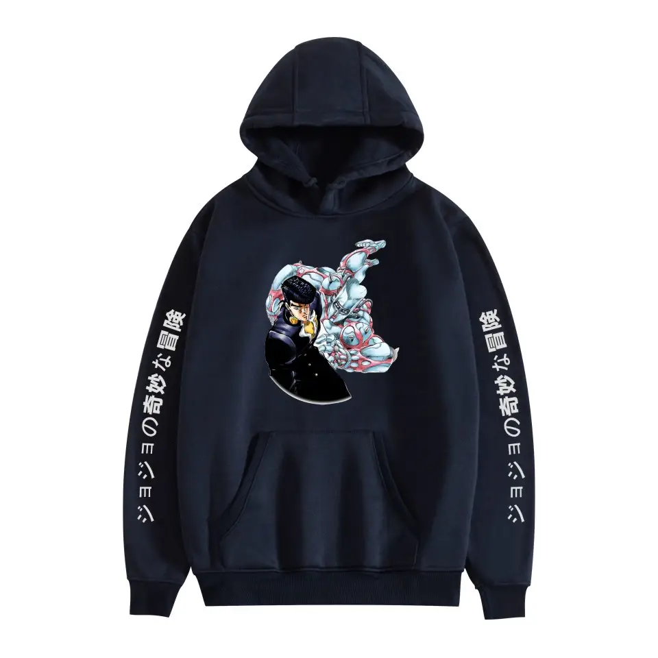 Anime Hooded Vests Gray with Jotaro Design - Image 15