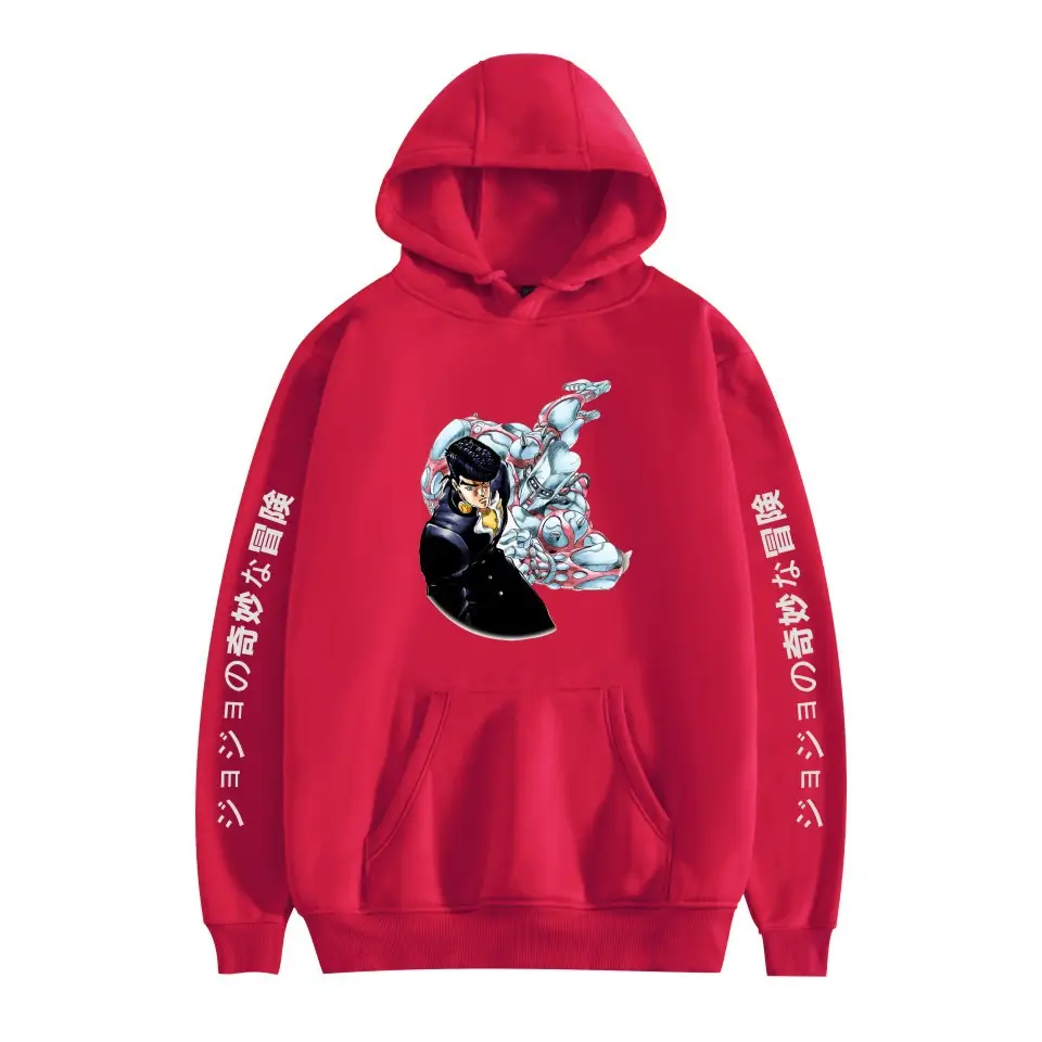 Anime Hooded Vests Gray with Jotaro Design - Image 17