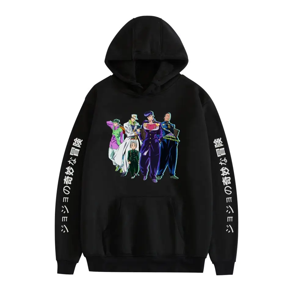 Anime Hooded Vests Gray with Jotaro Design - Image 30