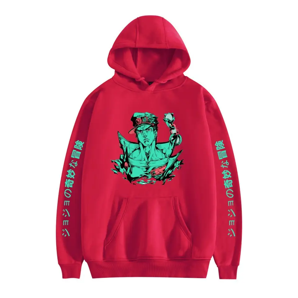 Anime Hooded Vests Gray with Jotaro Design - Image 6