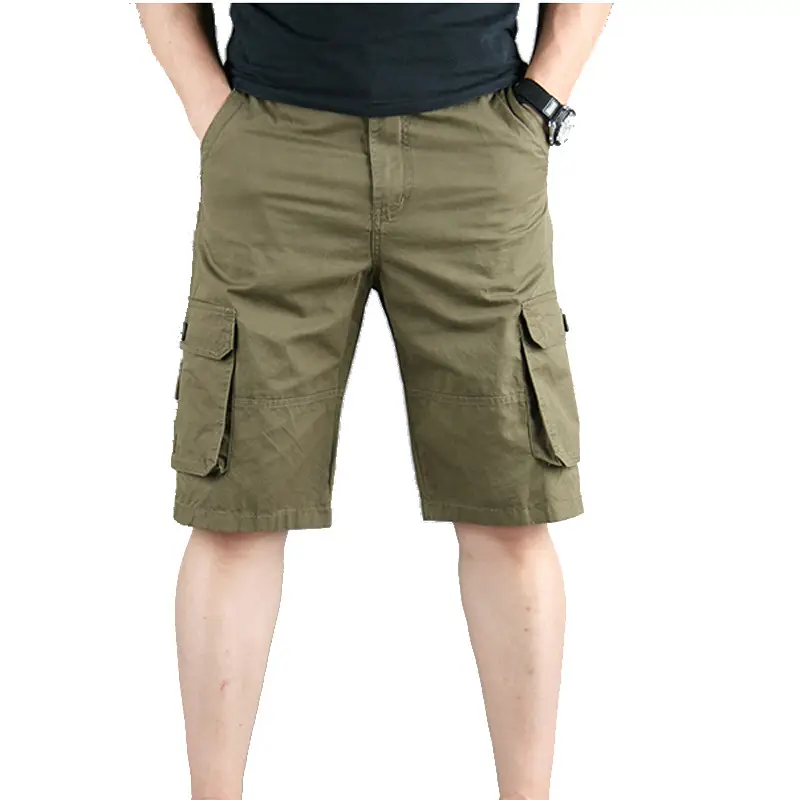 Men Gray Cargo Shorts 2001 Cotton Middle Fit - Image 85