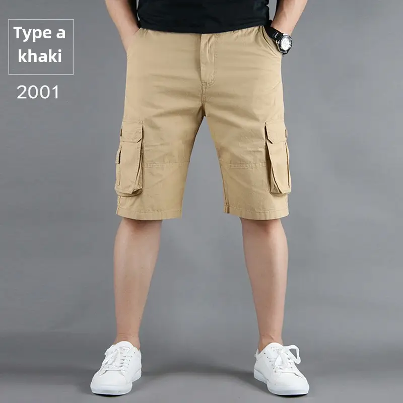 Men Gray Cargo Shorts 2001 Cotton Middle Fit - Image 24