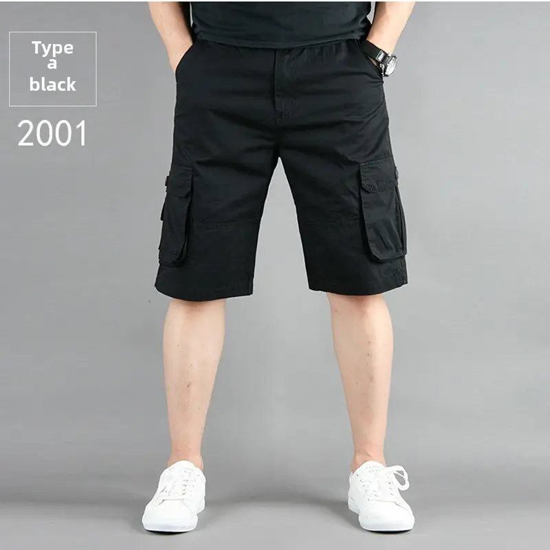Men Gray Cargo Shorts 2001 Cotton Middle Fit - Image 30