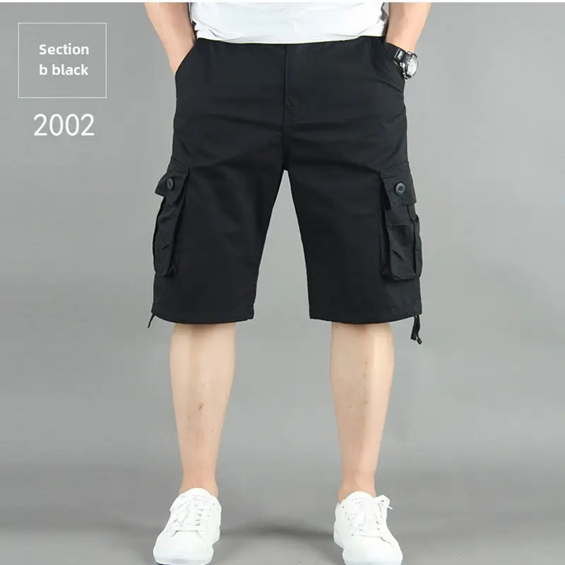 Men Gray Cargo Shorts 2001 Cotton Middle Fit - Image 65