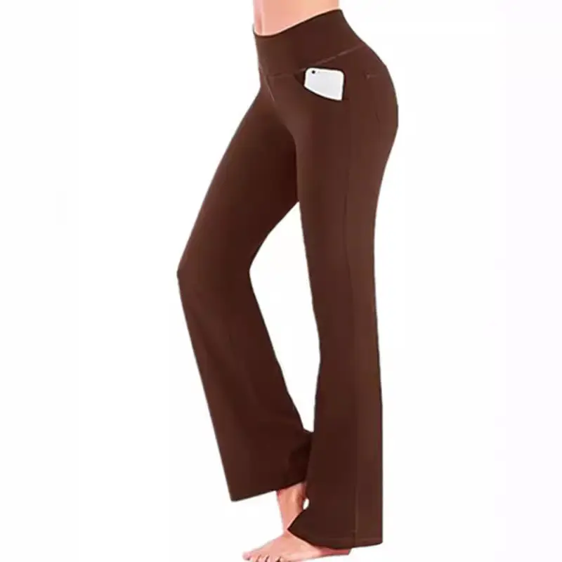 2023 Micro-Flared Wide Leg Pants High Waist Casual Red - Image 18