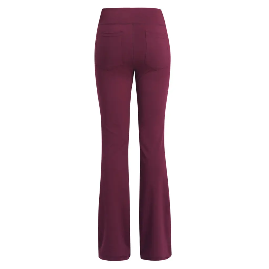 2023 Micro-Flared Wide Leg Pants High Waist Casual Red — feature 2
