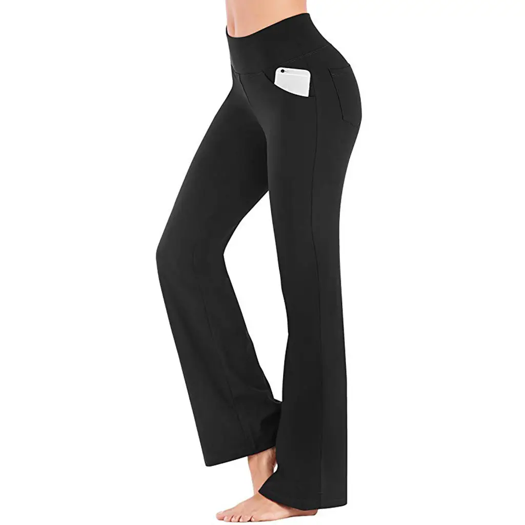 2023 Micro-Flared Wide Leg Pants High Waist Casual Red - Image 3
