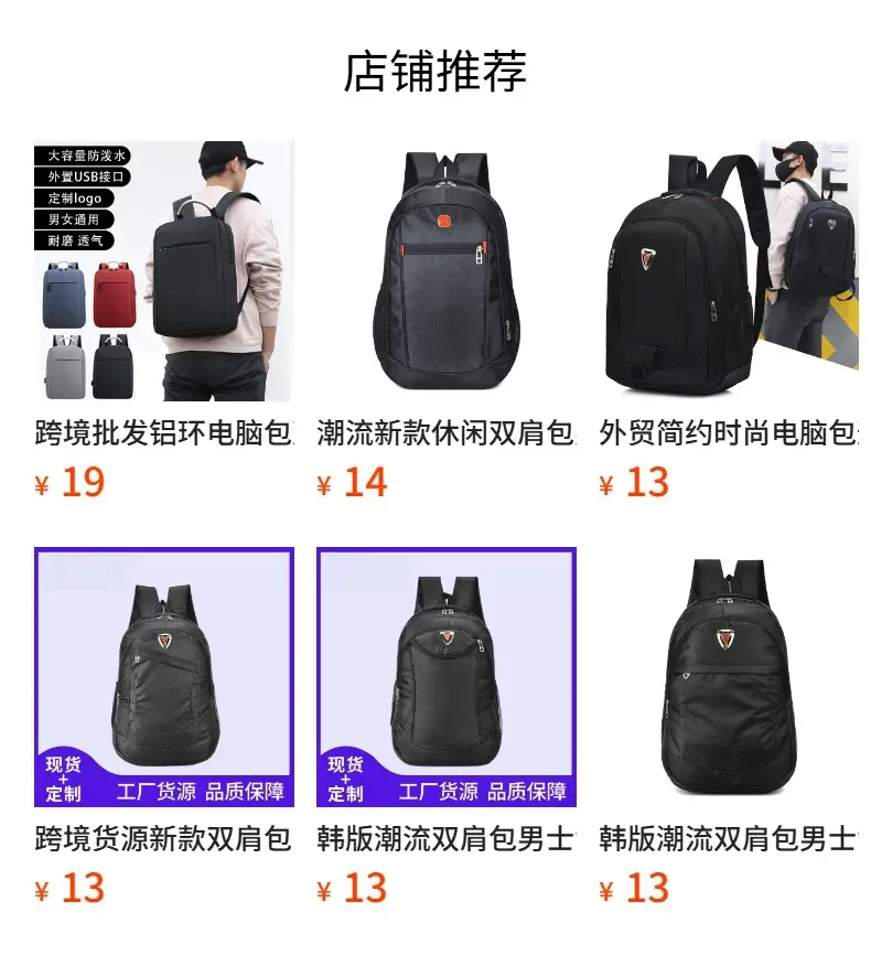 Cross-Border Business Casual Backpack, Laptop Bag, Printable Wholesale Large-Capacity Outdoor Travel Backpack — feature 1