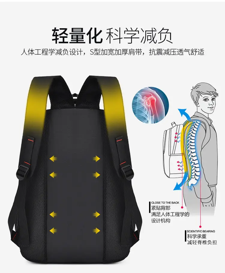 Cross-Border Business Casual Backpack, Laptop Bag, Printable Wholesale Large-Capacity Outdoor Travel Backpack — feature 7