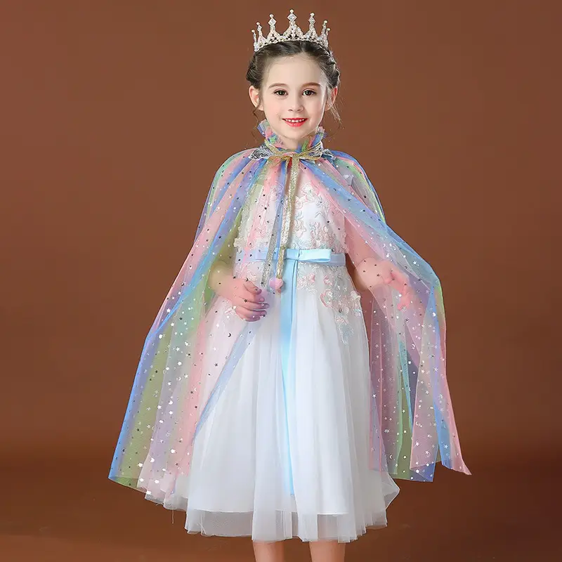Frozen Aisha Anna Cape Children's Cape Cape Cape Costume Girls' Princess Cape - Image 41