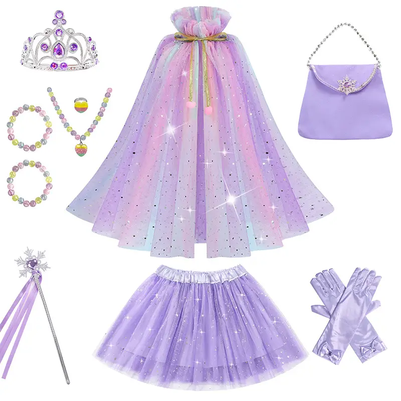 Frozen Aisha Anna Cape Children's Cape Cape Cape Costume Girls' Princess Cape - Image 38