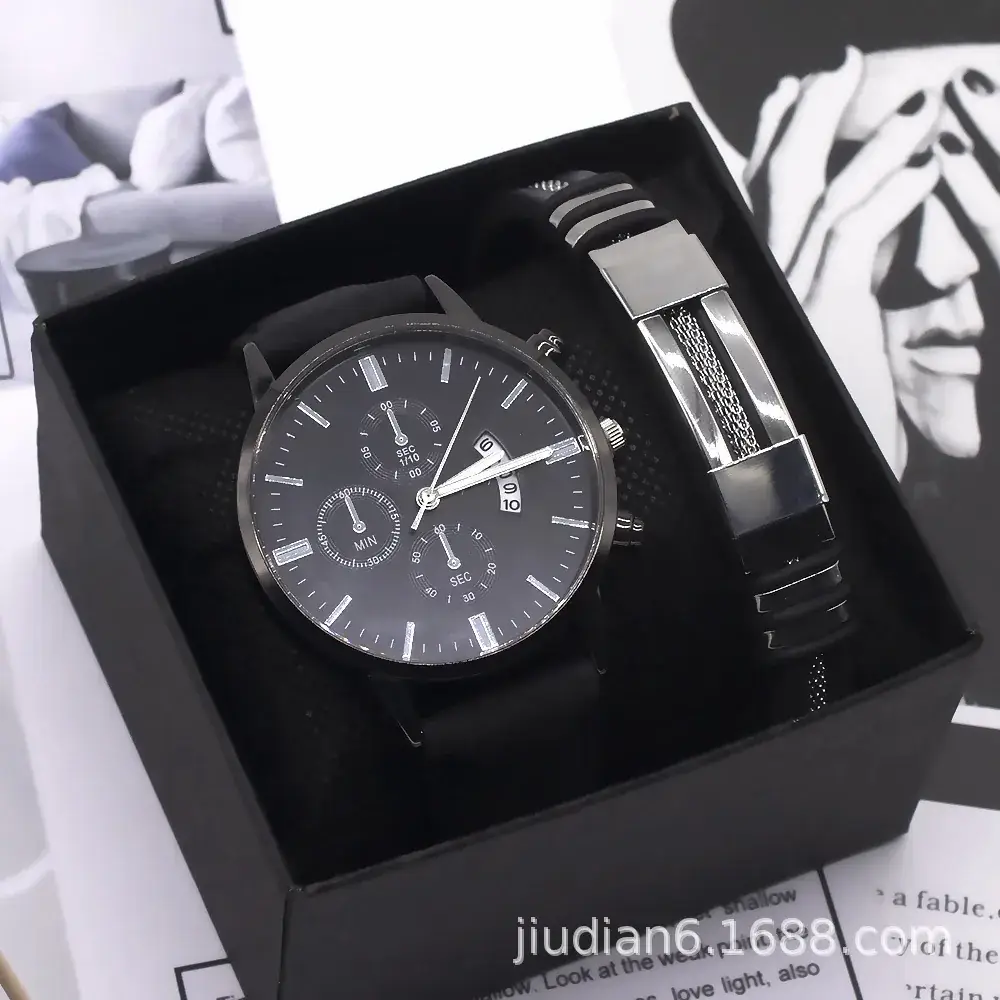 Men's Gold Watch with Bracelet Set for Men - Image 2