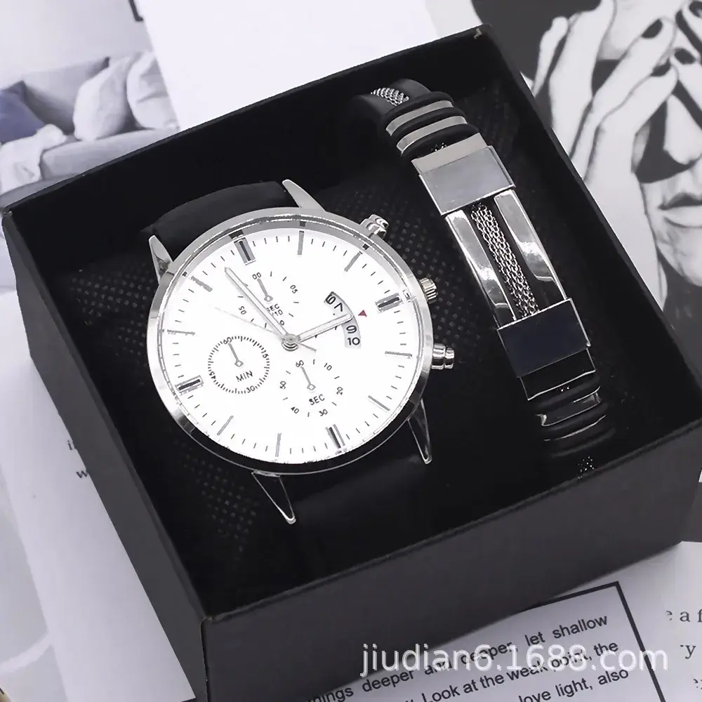 Men's Gold Watch with Bracelet Set for Men - Image 3