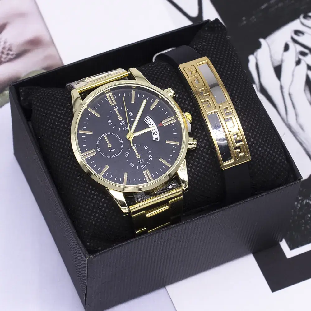 Men's Gold Watch with Bracelet Set for Men — feature 16