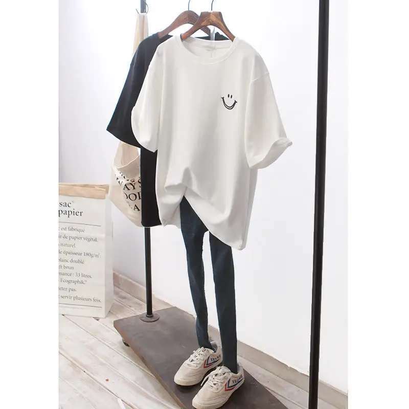 Women Loose Fit Black T-Shirt Summer Wear - Image 4
