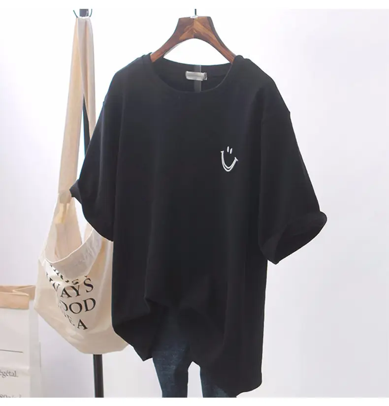 Women Loose Fit Black T-Shirt Summer Wear — feature 6