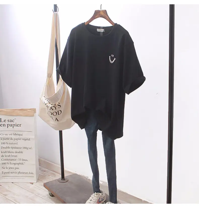 Women Loose Fit Black T-Shirt Summer Wear — feature 7