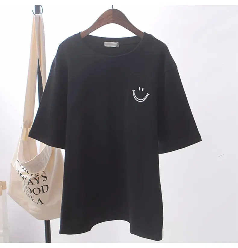 Women Loose Fit Black T-Shirt Summer Wear — feature 8