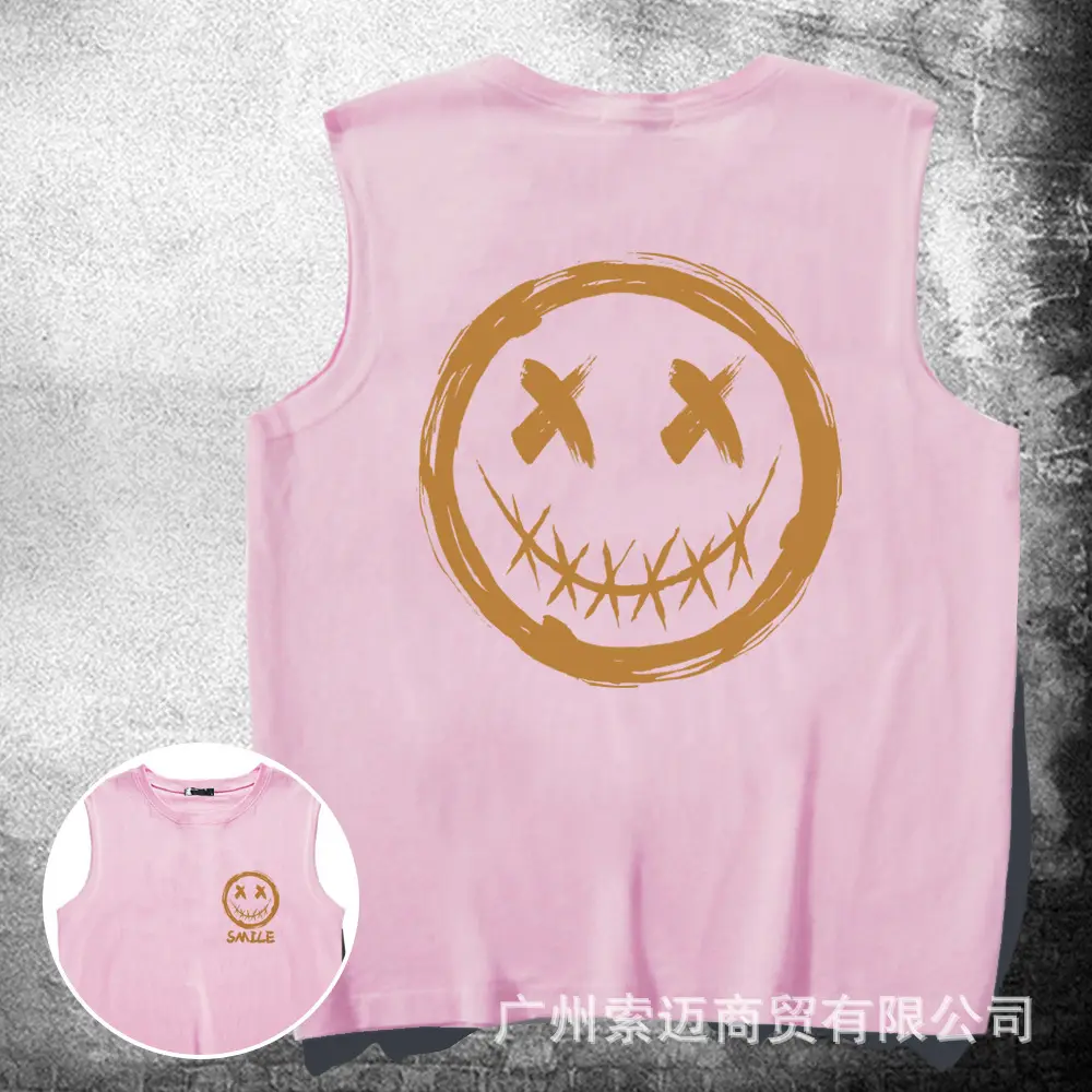 Men Japanese Style Skull Devil Vest Pure Cotton Summer - Image 6