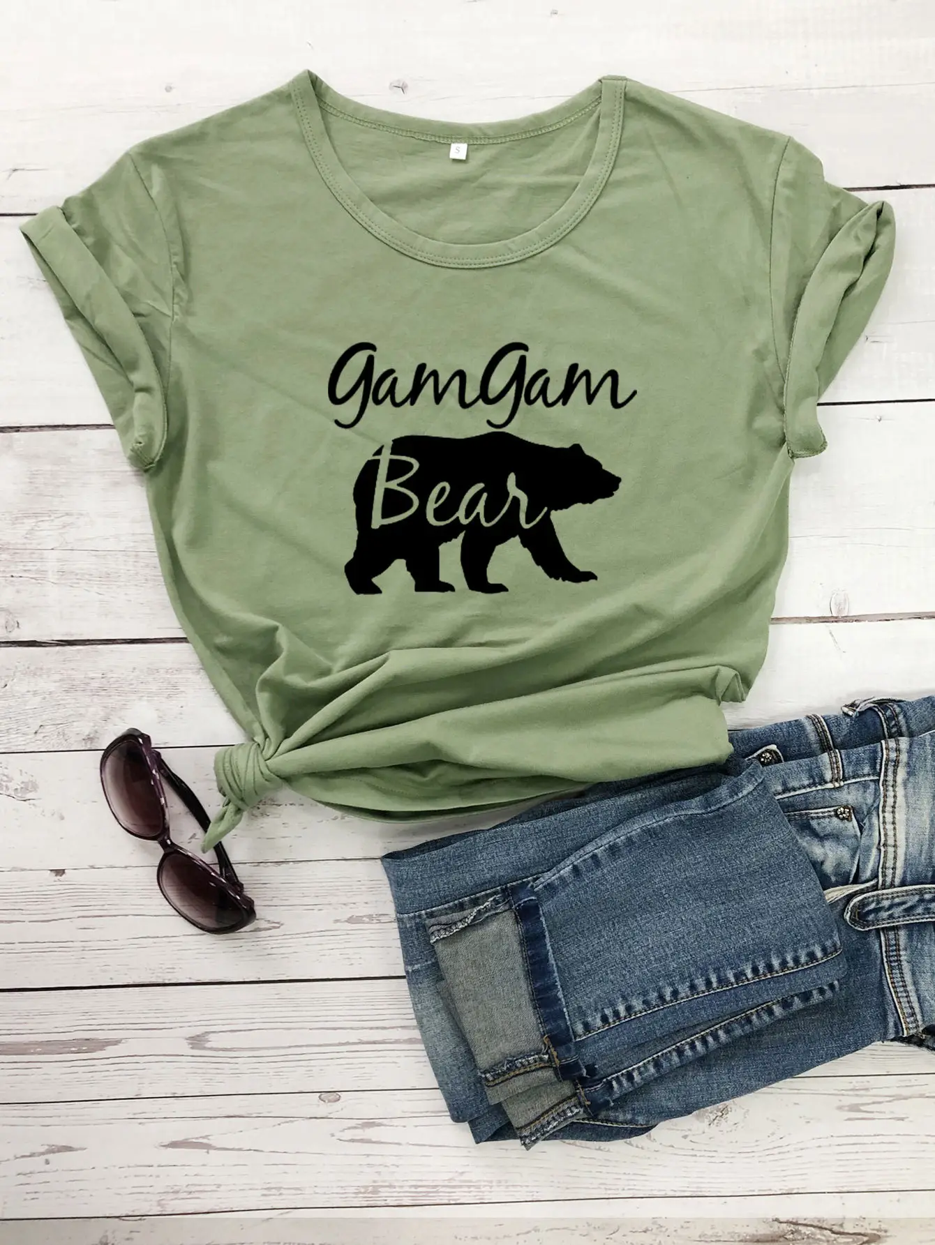 Gam Gam Bear Graphic Pink T-Shirt Short Sleeve - Image 10
