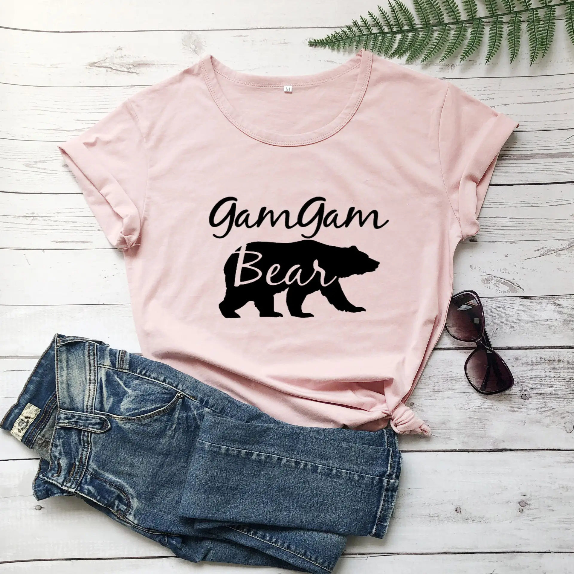 Gam Gam Bear Graphic Pink T-Shirt Short Sleeve - Image 12