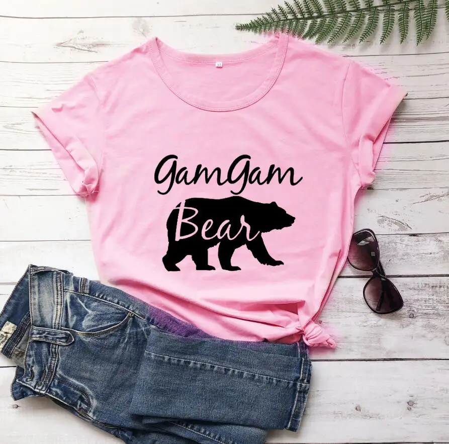 Gam Gam Bear Graphic Pink T-Shirt Short Sleeve - Image 4