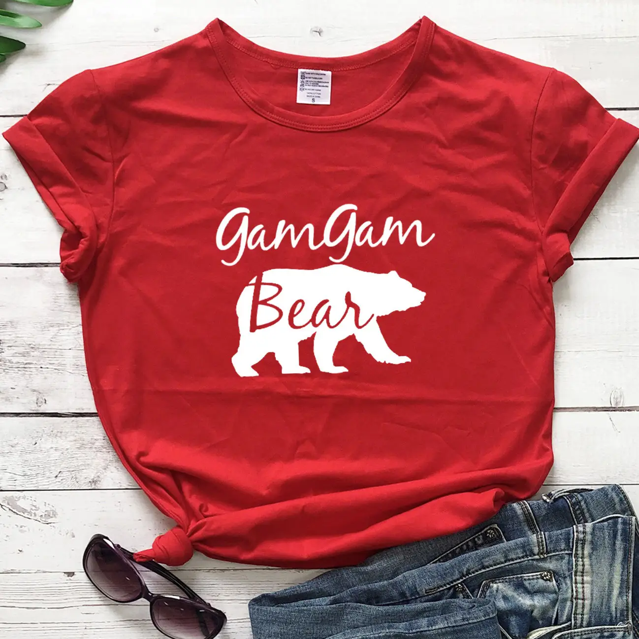 Gam Gam Bear Graphic Pink T-Shirt Short Sleeve - Image 8