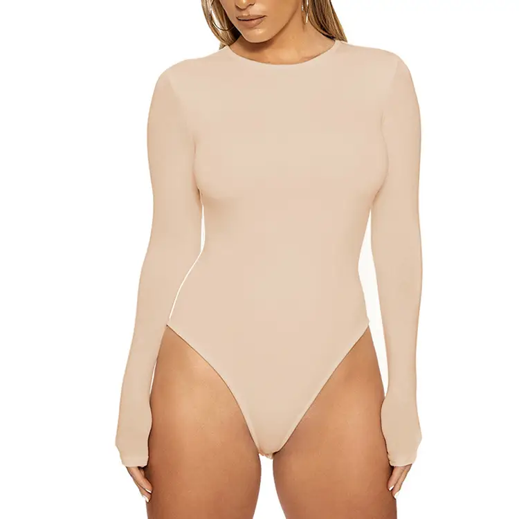 Black Long Sleeve Tight Bodysuit for Women 2025 - Image 5