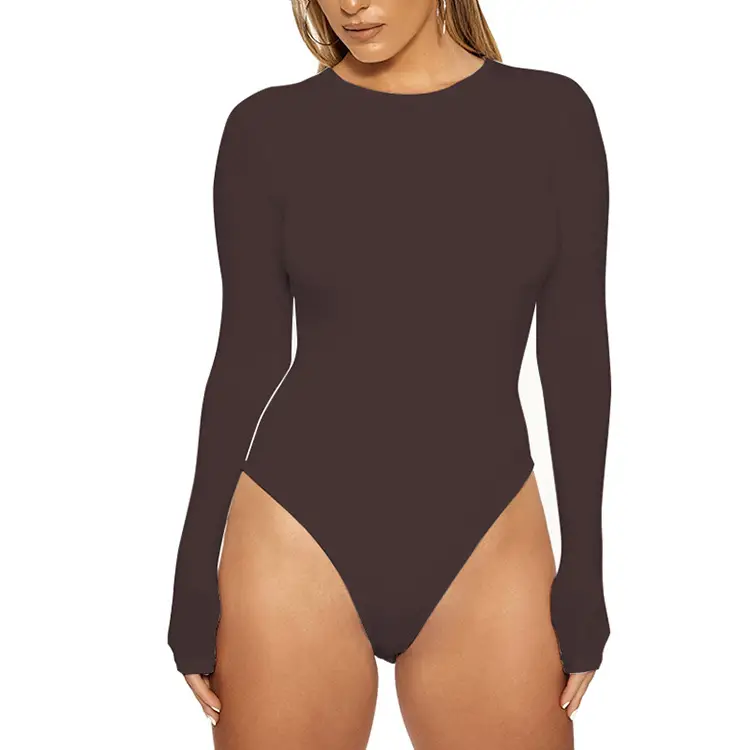 Black Long Sleeve Tight Bodysuit for Women 2025 - Image 7