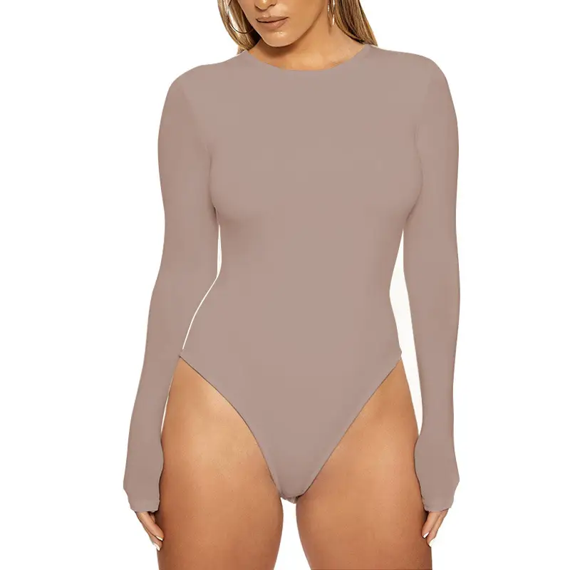 Black Long Sleeve Tight Bodysuit for Women 2025 - Image 8