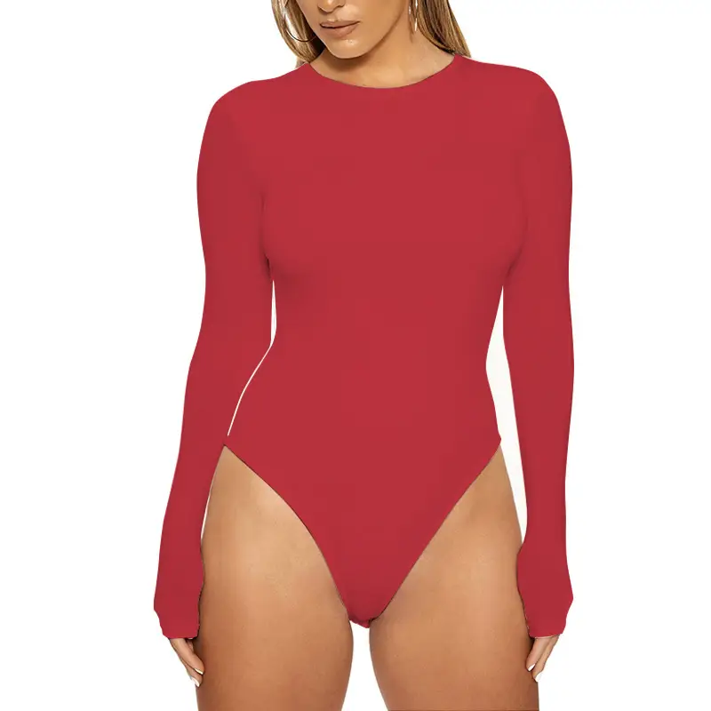 Black Long Sleeve Tight Bodysuit for Women 2025 - Image 2