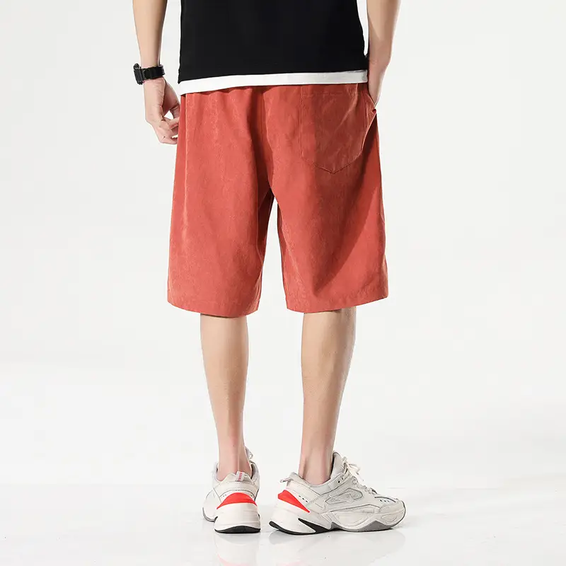 Men's Light Grey Casual Shorts with Brand Logo - Image 5