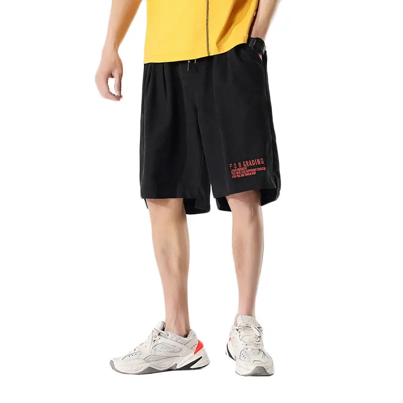 Men's Light Grey Casual Shorts with Brand Logo - Image 6