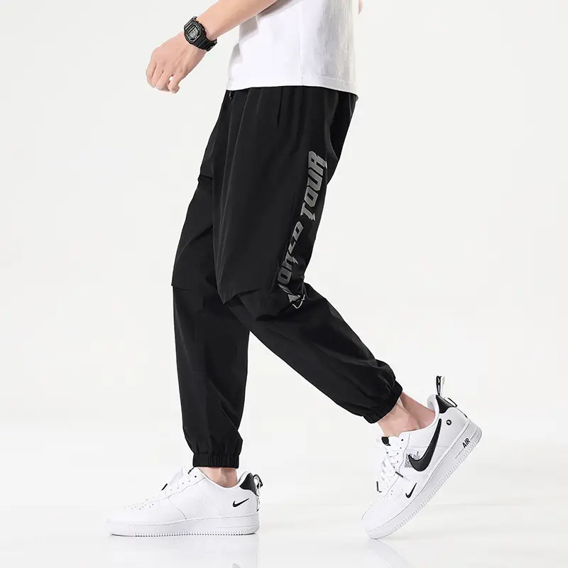 Men's Leg-Tie Pencil Pants Summer Grey 2025