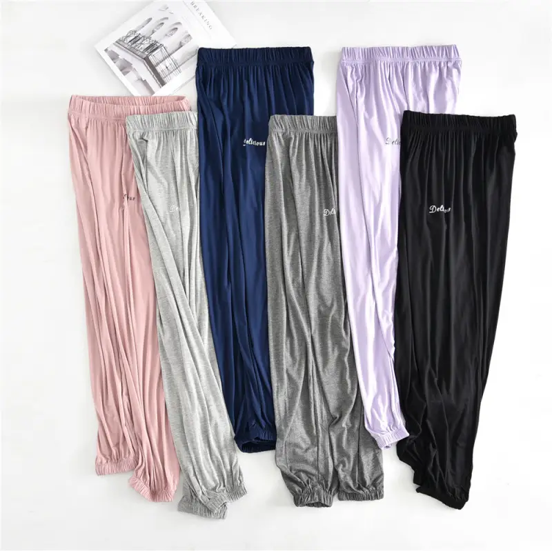 Women's Spring Summer Loose Fit Pajama Pants Multi Color - Image 7